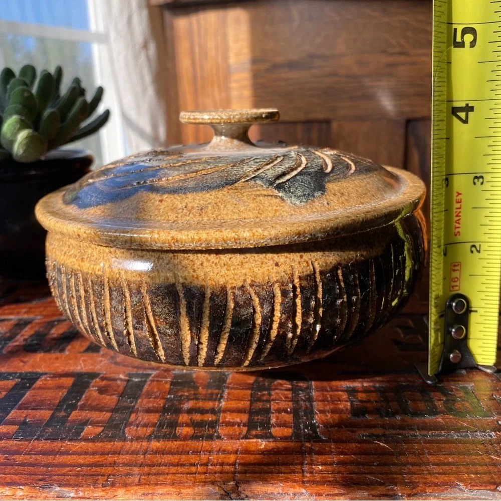 Studio Pottery Baking Dish with Lid EUC